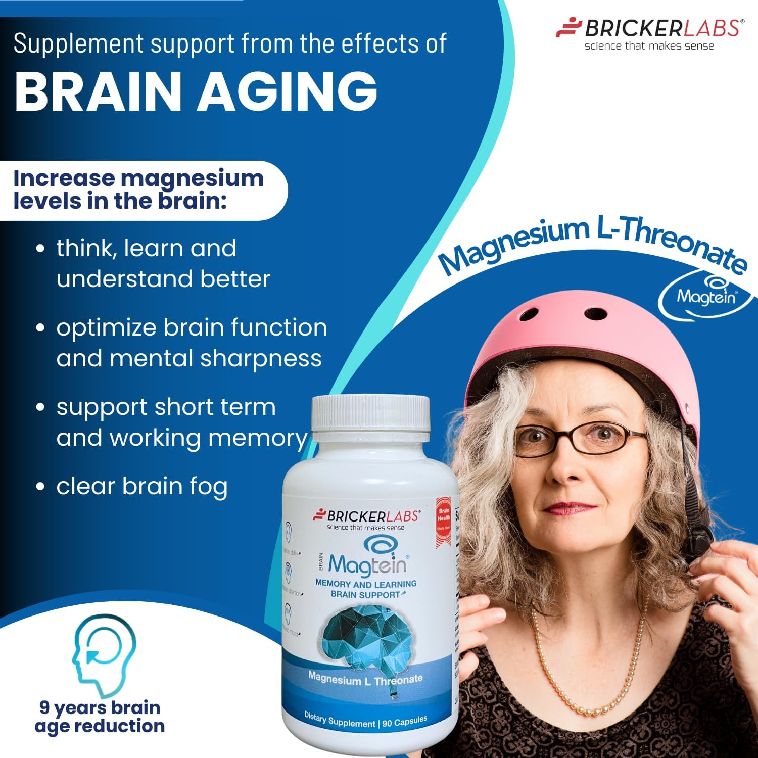Magnesium L Threonate Supplement, 90 Capsules P7879