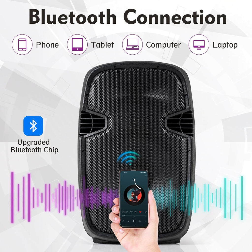 3000W 2-Way Active + Passive PA Speaker System with Bluetooth A91148