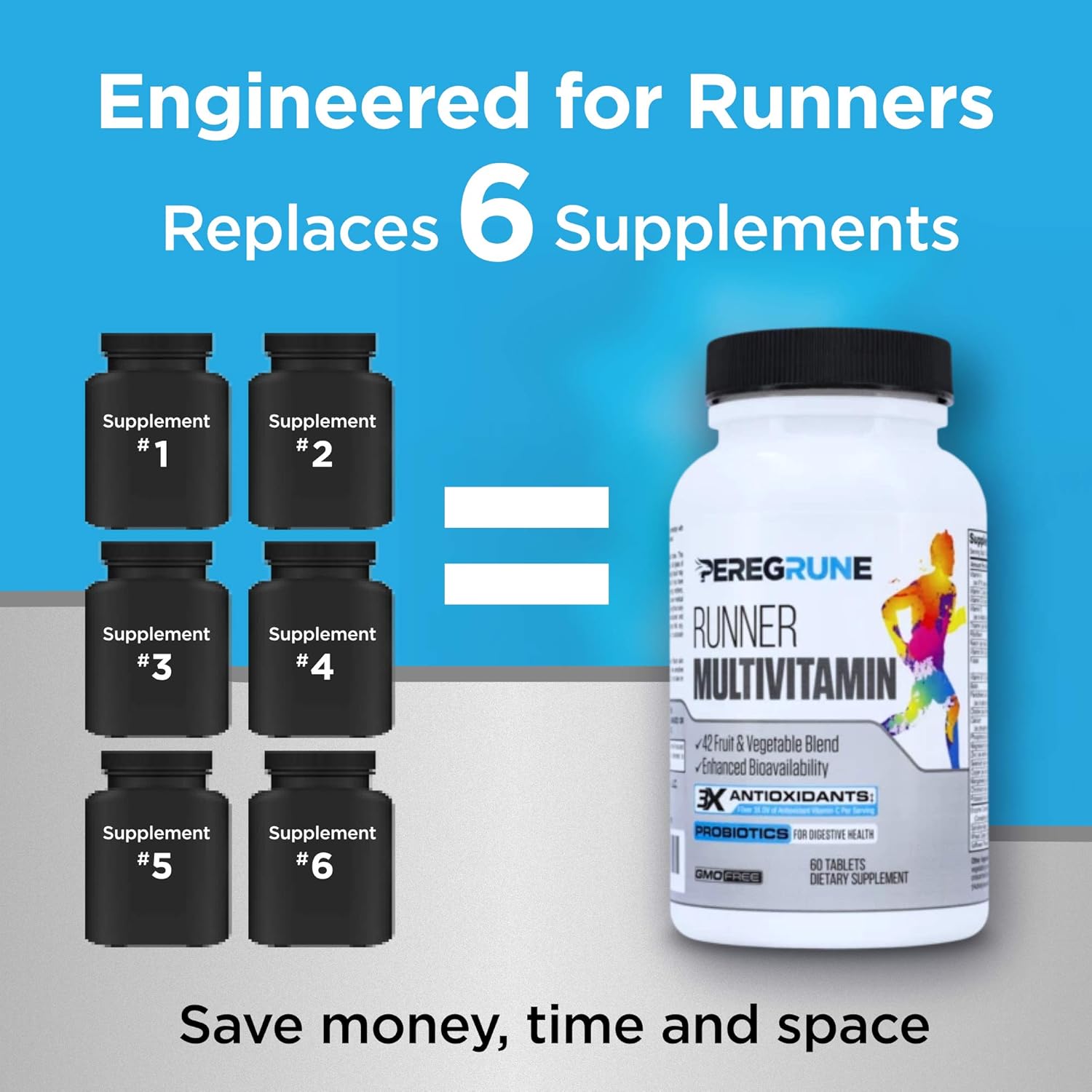 Runner Multivitamin with Antioxidants, B Complex, Probiotics F194966