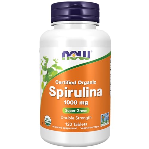Organic Spirulina 1000mg Tablets - 300 Count - Non-GMO Supplement S498