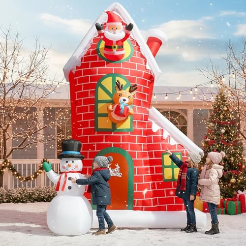 8 FT Blow Up Santa Claus with Gifts Bag Outdoor Decorations H466