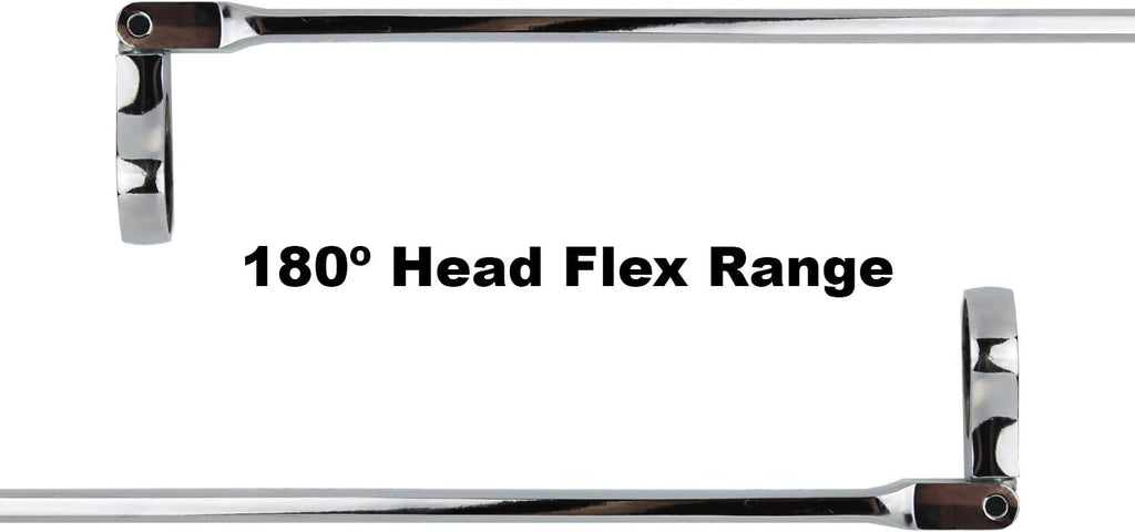 5 pc Extra Long Flex Head Ratcheting Wrench Set U748