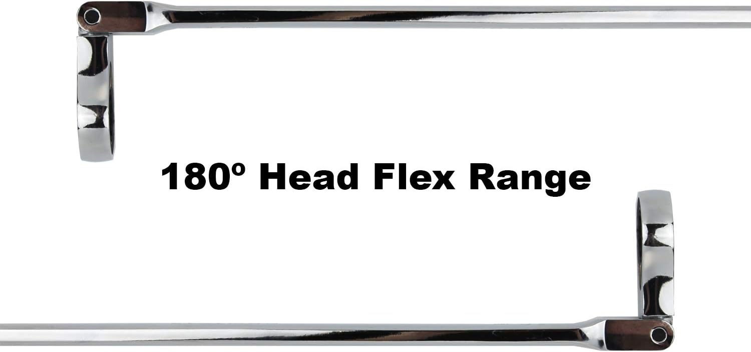 5 pc Extra Long Flex Head Ratcheting Wrench Set U748
