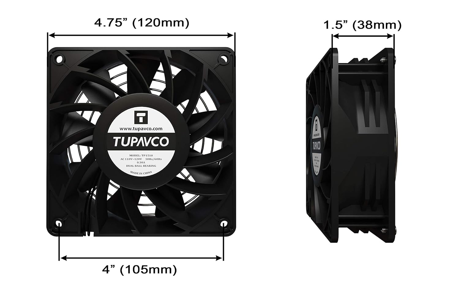 Dual 120mm 110V Server Rack Cooling Fan Kit V40838