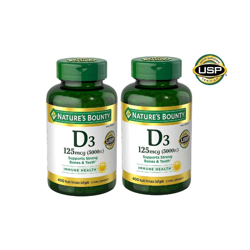 2 Pack Vitamin D3 125 mcg 400 Softgels B5952