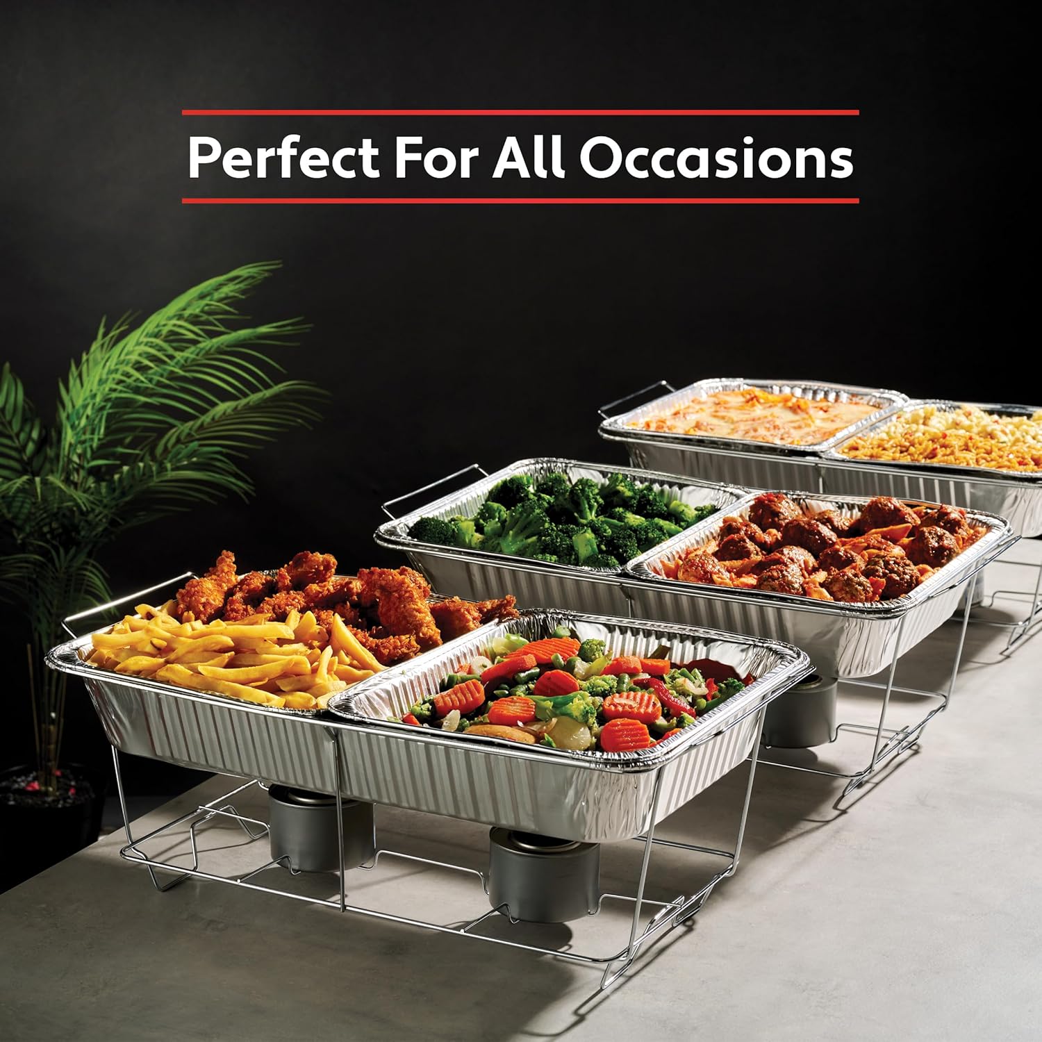 25 Pack 9x13 Aluminum Baking Pans with Lids H889682