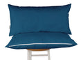 Navy Blue Set of 2 Polyester Lumbar Throw Pillow E97361