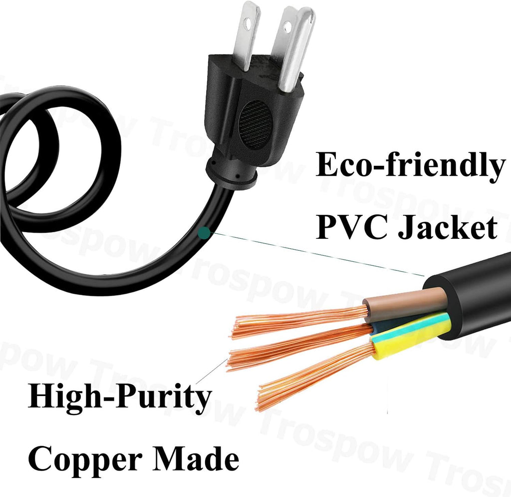 3 prong 8.2ft AC Power Cord Cable G605