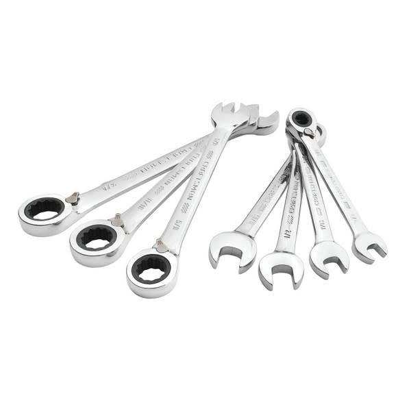 7 PC SAE Reversible Ratcheting Wrench Set I40437