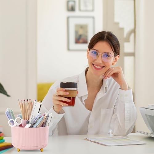 360 Degree Rotating Desk Organizer with 5 Slots (Bean Green) Q8623