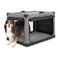 Portable Canvas Dark Grey Dog Crate D87272
