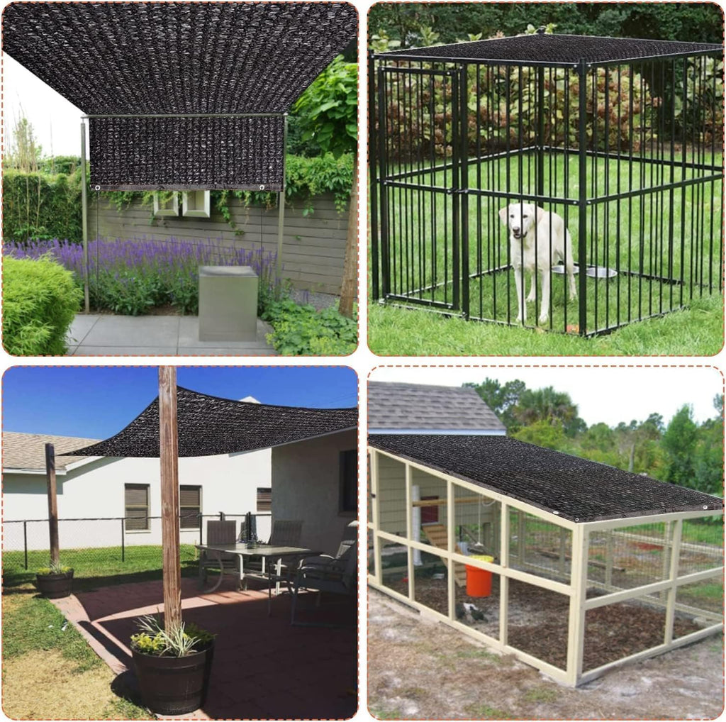 10 x 10 Feet Mesh Shade Panel with Grommets Dog Kennel Cover X69983