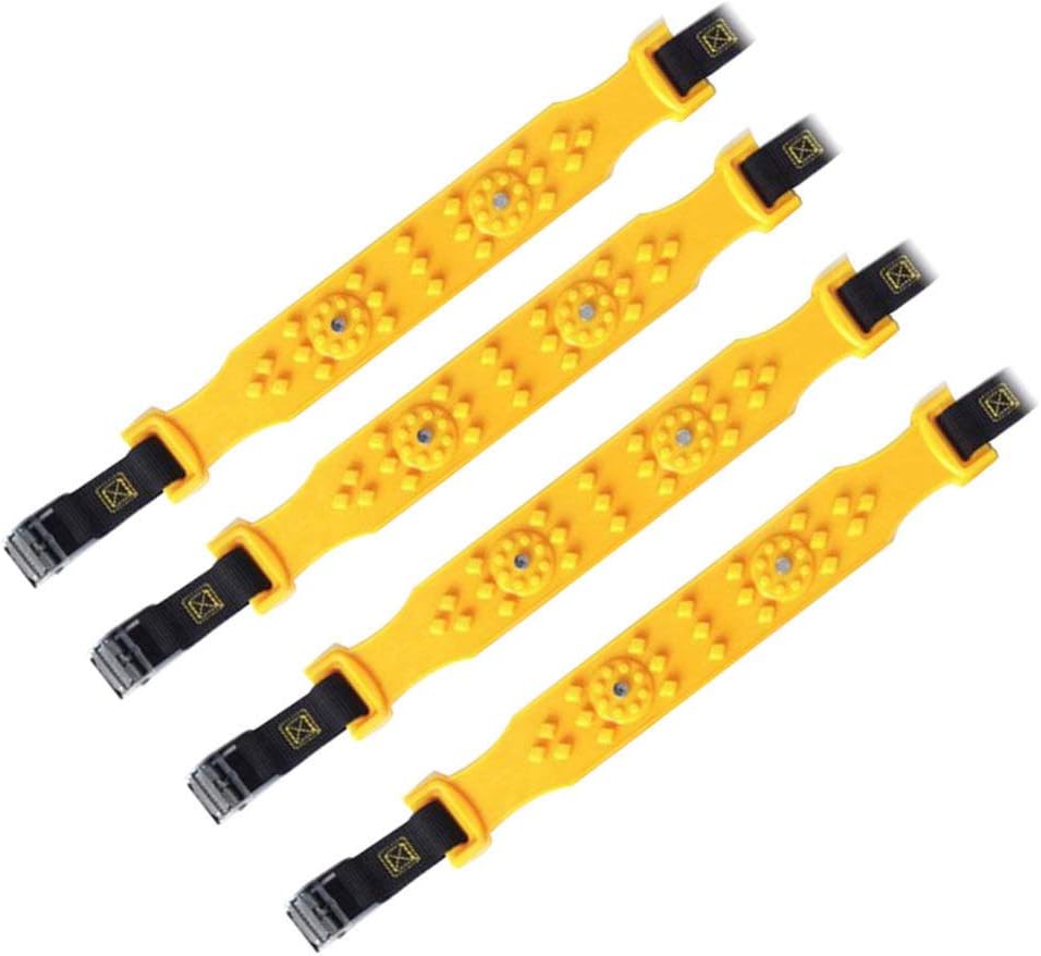 10Pcs Car Snow Chains Yellow Pack of 2 N8905