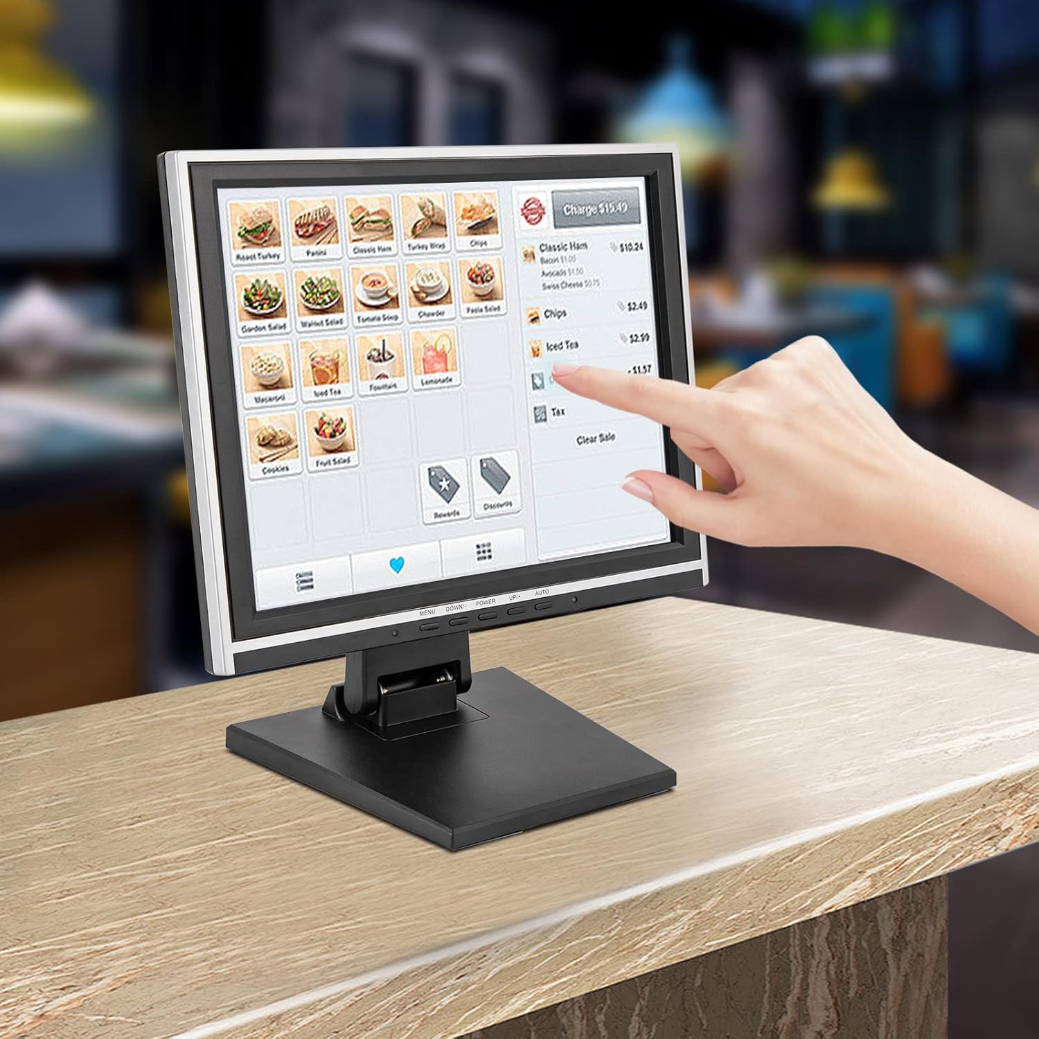 15" LCD Touch Screen Monitor with Adjustable Multi-Touch USB Interface M300504