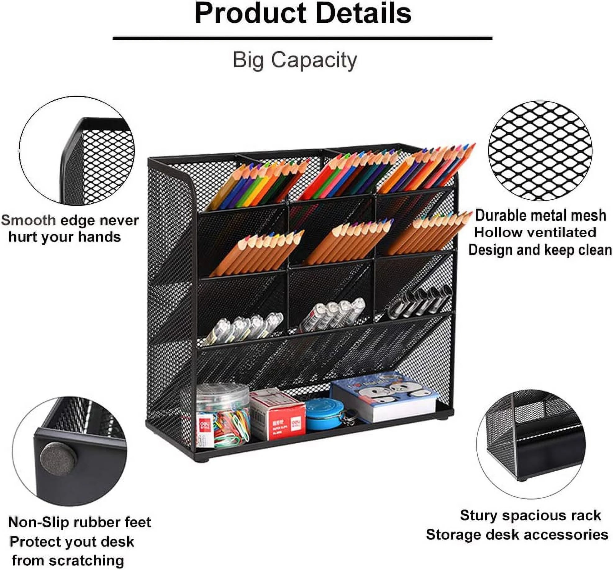 Desk Organizer Pen Holder Storage Rack T941495