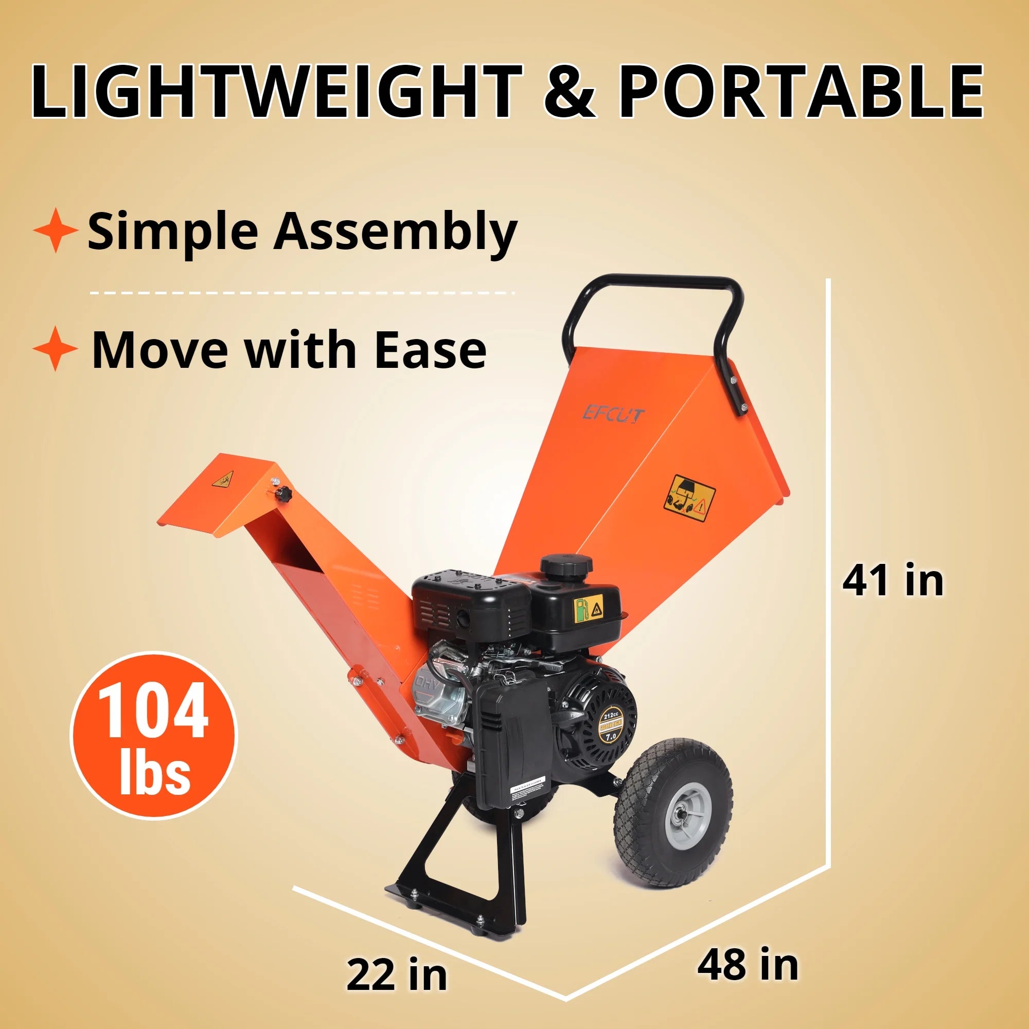 7HP Gas Powered Wood Chipper Shredder Mulcher Z920342