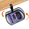Square-Black Alloy Steel Under Desk Drawer Organizer E606