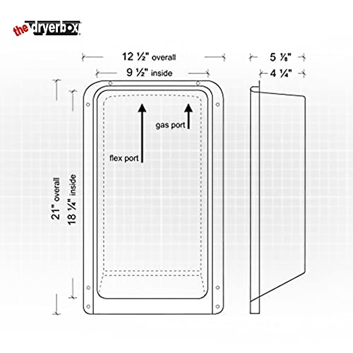 Recessed Dryer Vent Box With Gas Port O31712