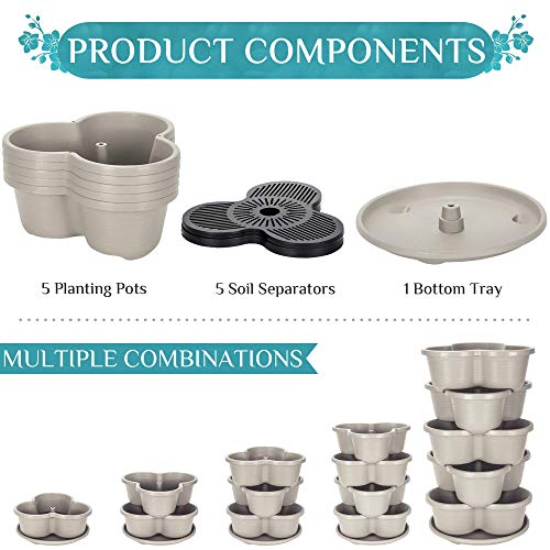 Terracotta 5-Tier Stackable Planter C4321