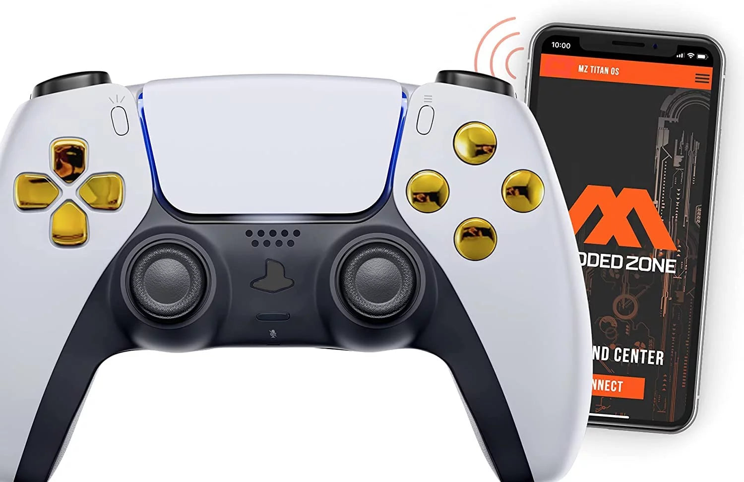 White Gold Custom Modded Controller for PS5 D131982