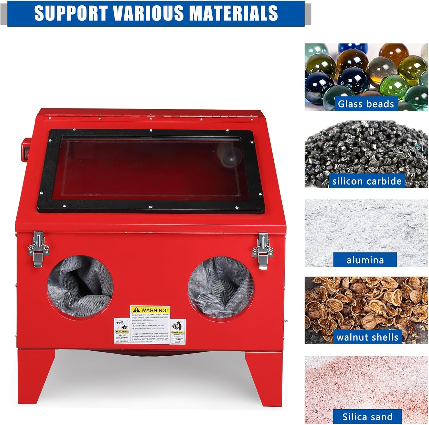 40 Gallon Portable Bench Top Sand Blasting Cabinet with Spray Gun U502161