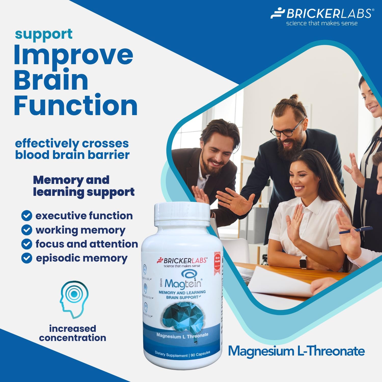 Magnesium L Threonate Supplement, 90 Capsules P7879
