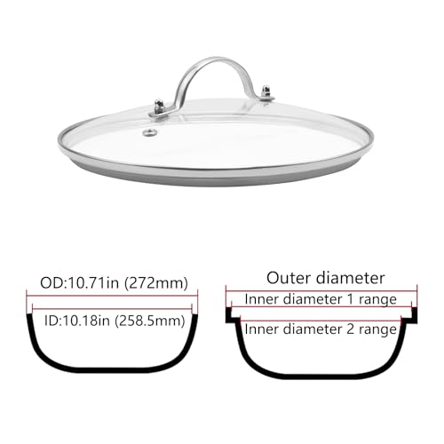 9.5 Inch Tempered Glass Cookware Replacement Lid G50817