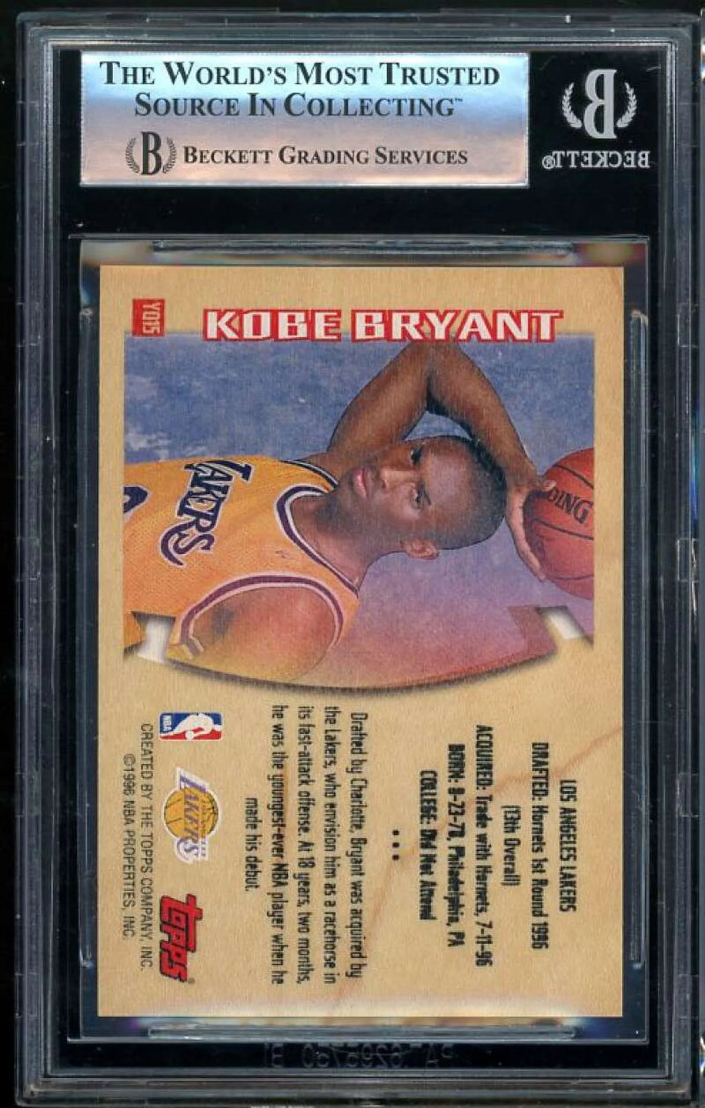 1996-97 Topps Youthquake #YQ15 BGS 9 (9 9.5 9.5 8.5) Rookie Card S4575