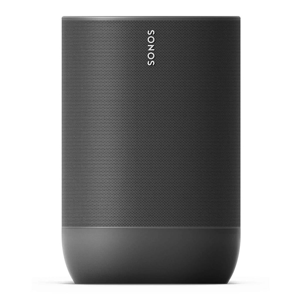 Black Portable Smart Battery-Powered Speaker with Bluetooth and Wi-Fi Y52745
