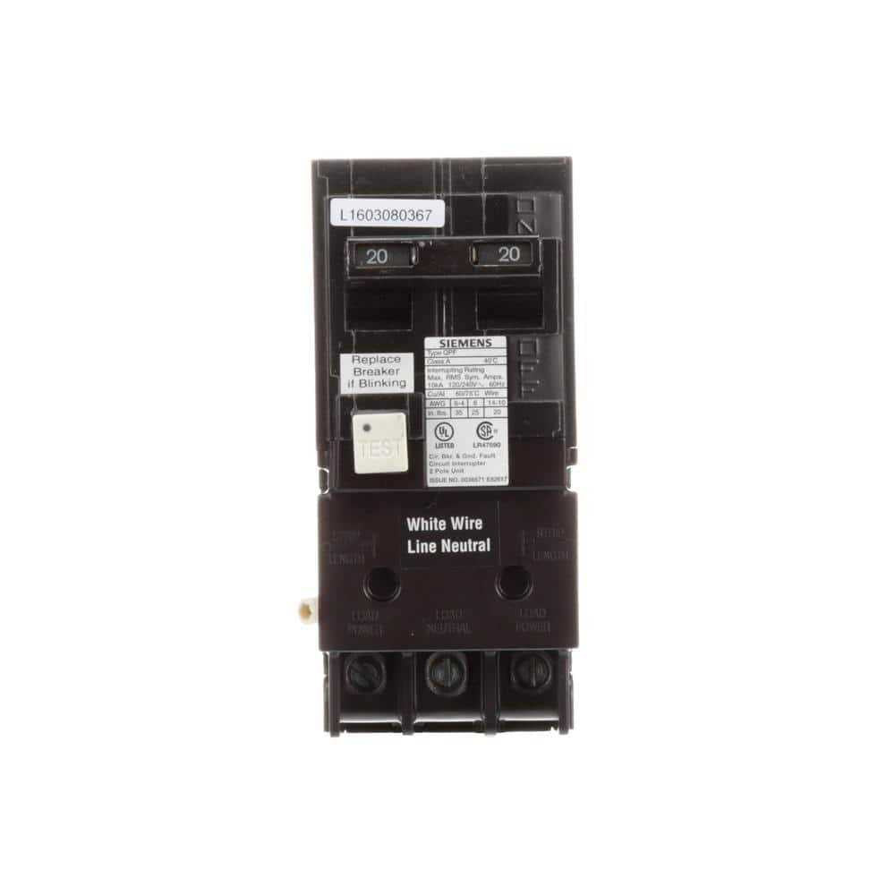 20 Amp Double Pole GFCI Circuit Breaker Y415