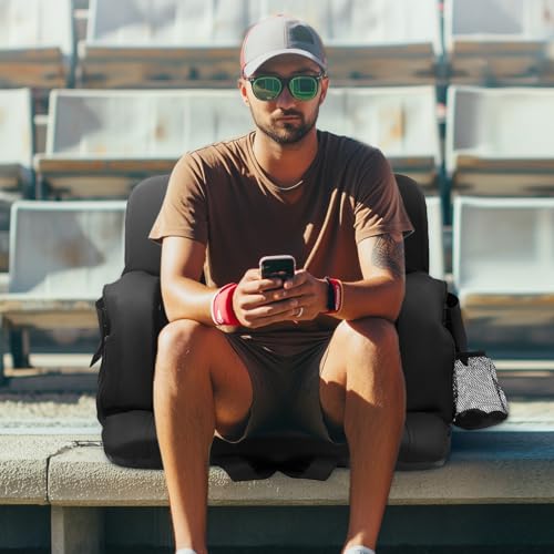 Wide Folding Padded Stadium Seat with Back Support K14910