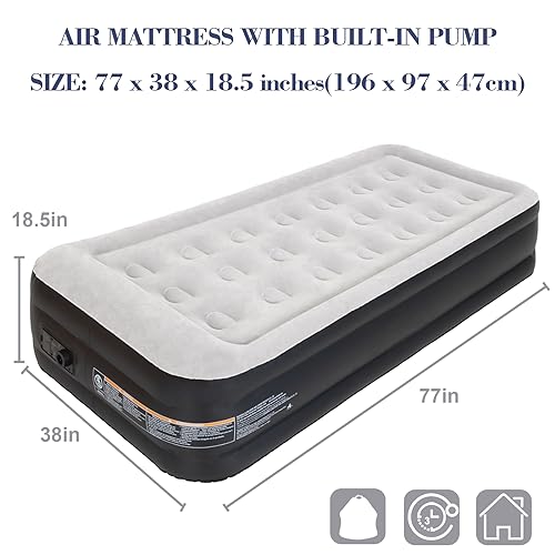 Queen Size Air Mattress with Built-in Pump E5276