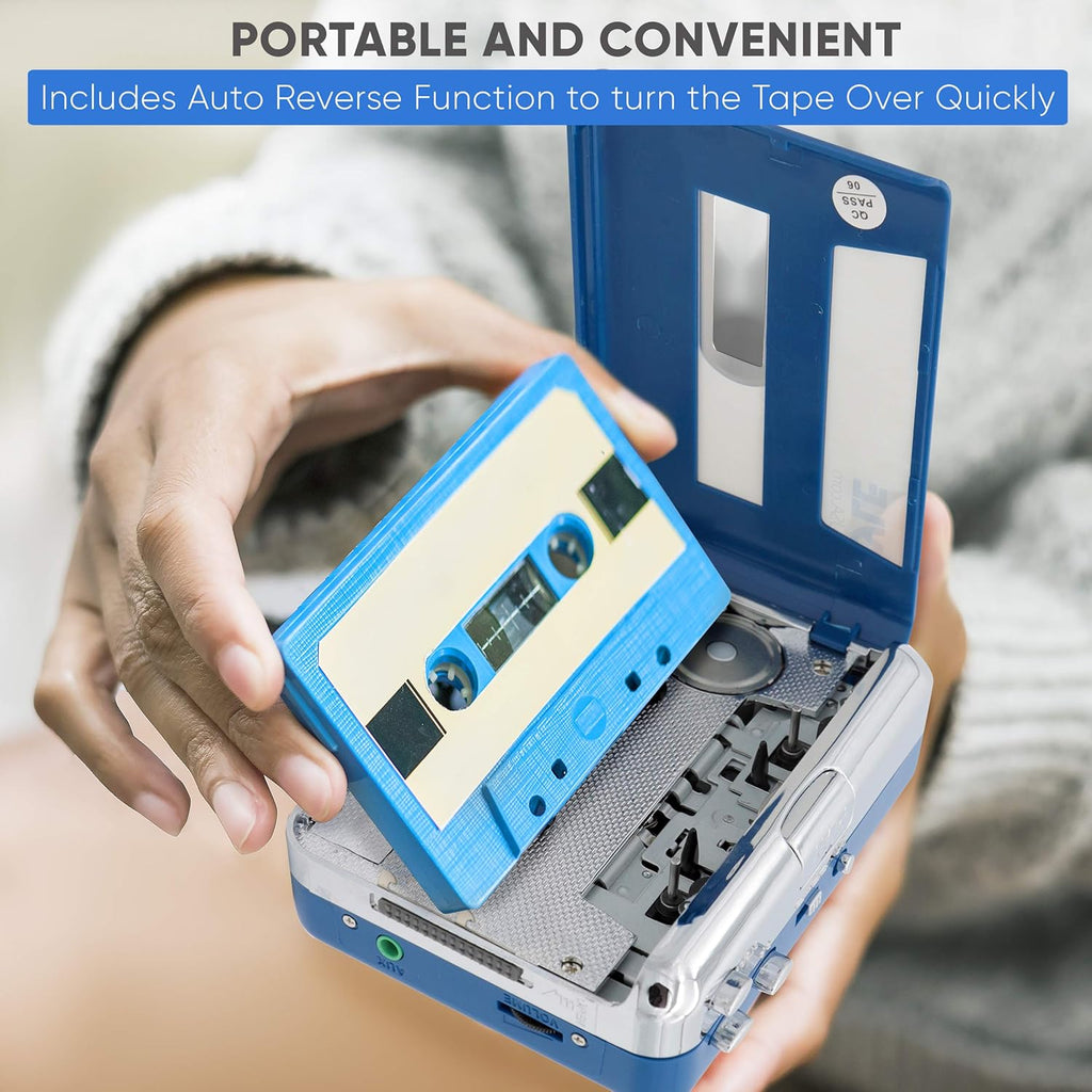 Cassette Player Bluetooth with Earphone W432468