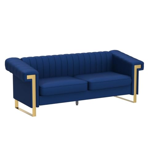 Blue Velvet 3 Seat Couch Sofa L73300