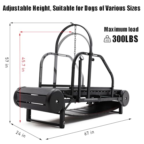 Non-Electric Dog Treadmill with Step Counter, Adjustable Incline & Brake U472835