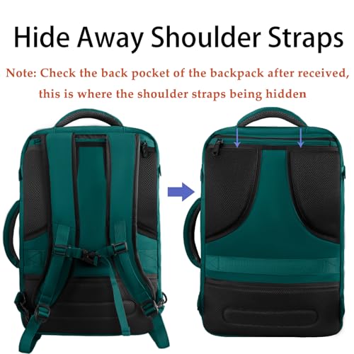Black 27L Lightweight Expandable Waterproof Travel Backpack P8031