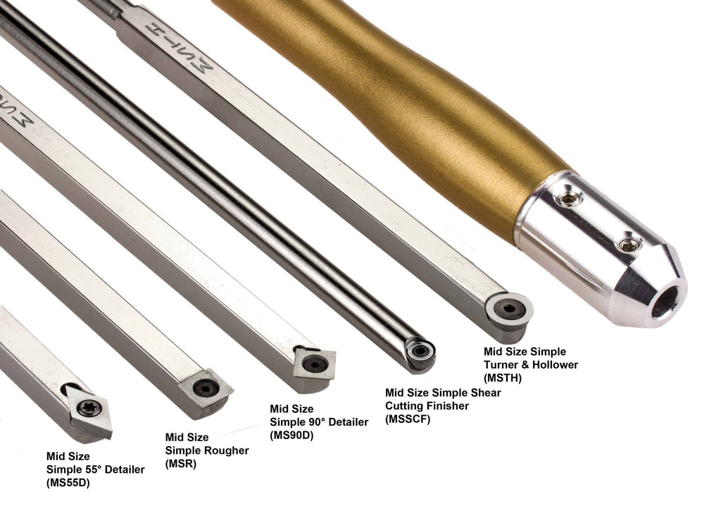 5 Carbide Woodturning Tools with Interchangeable Handle Q360