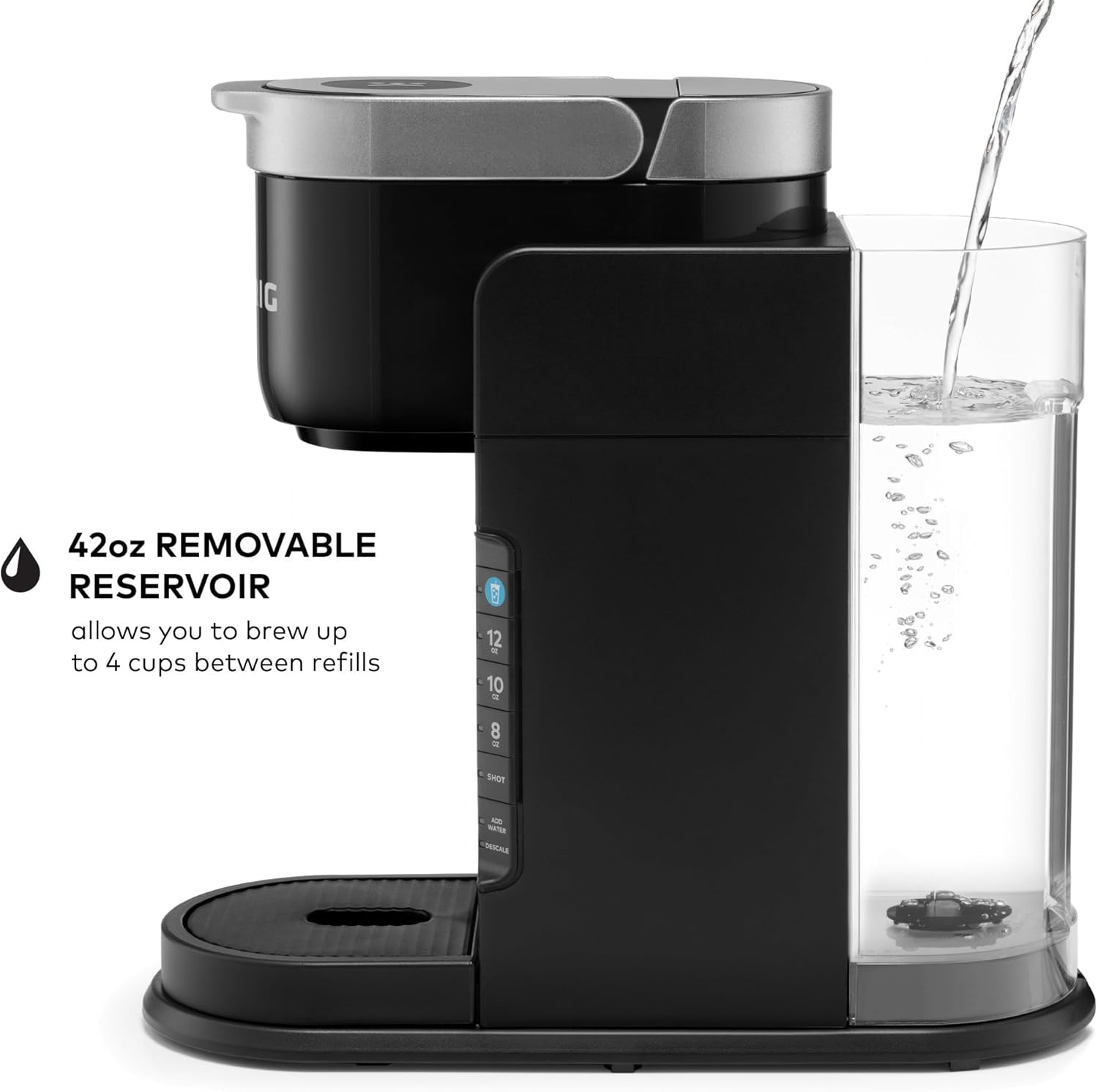 Black Single Serve Coffee Maker and Frother H234