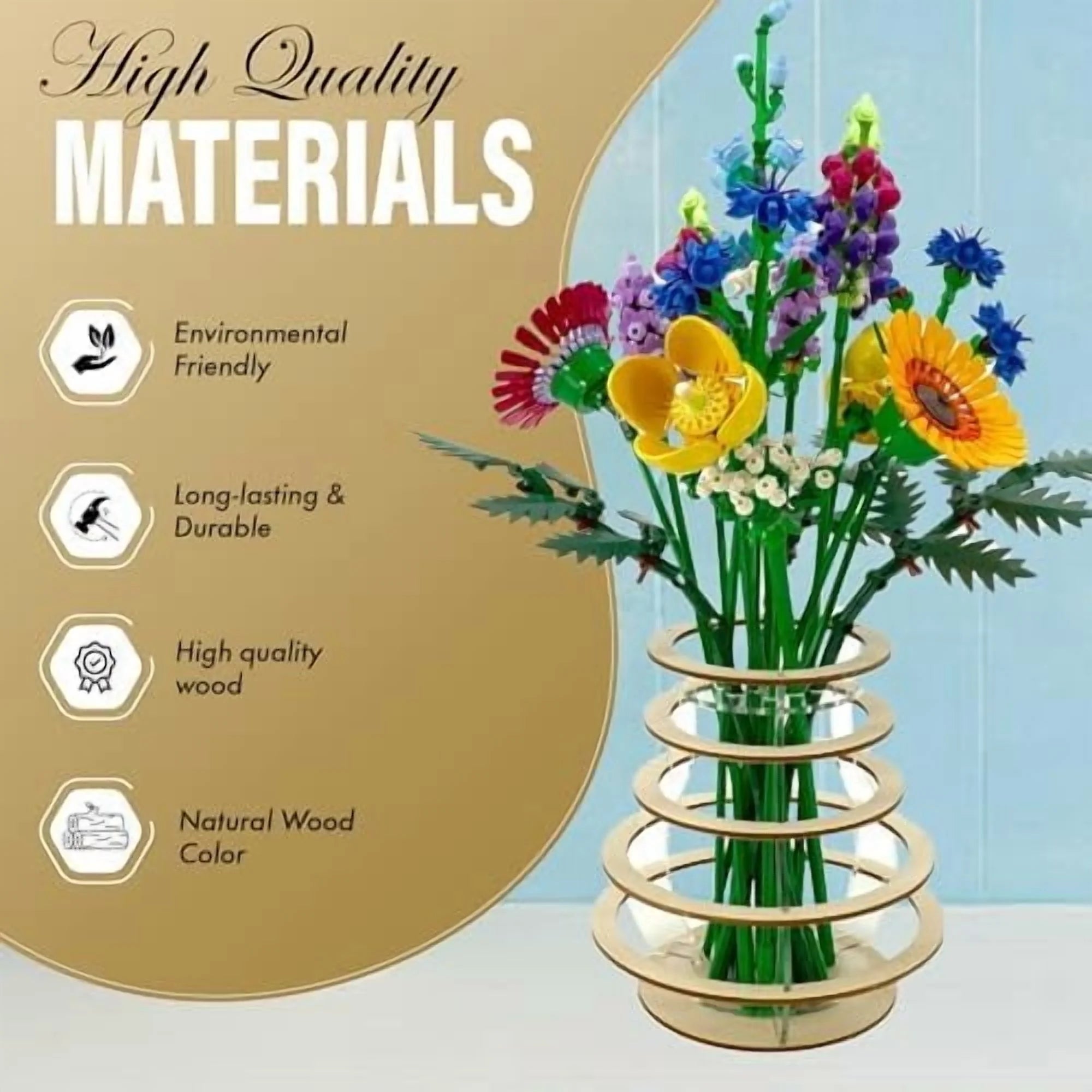 Wooden Vase for Lego Flowers E29592