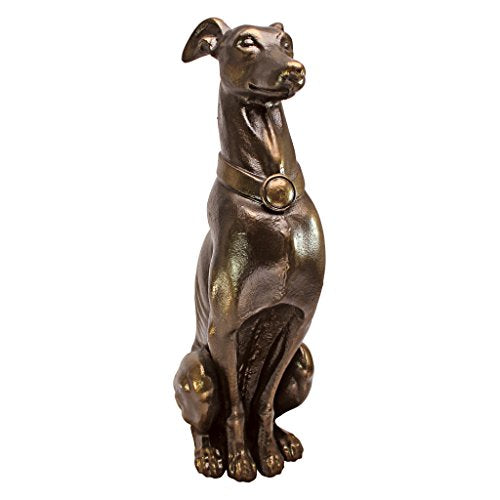 19 Inch Two Tone Stone Dog Statue Q180307
