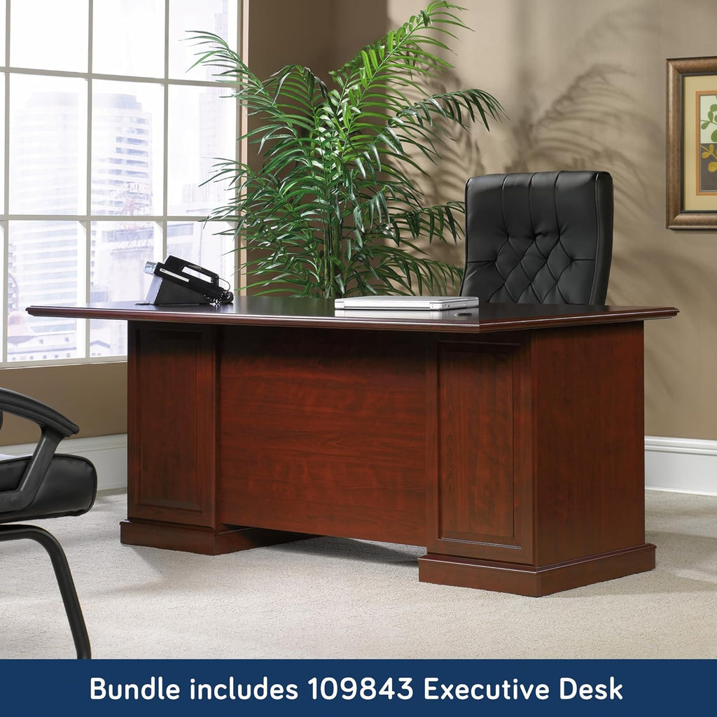 L-Shaped Desk with Hutch, Classic Cherry G828
