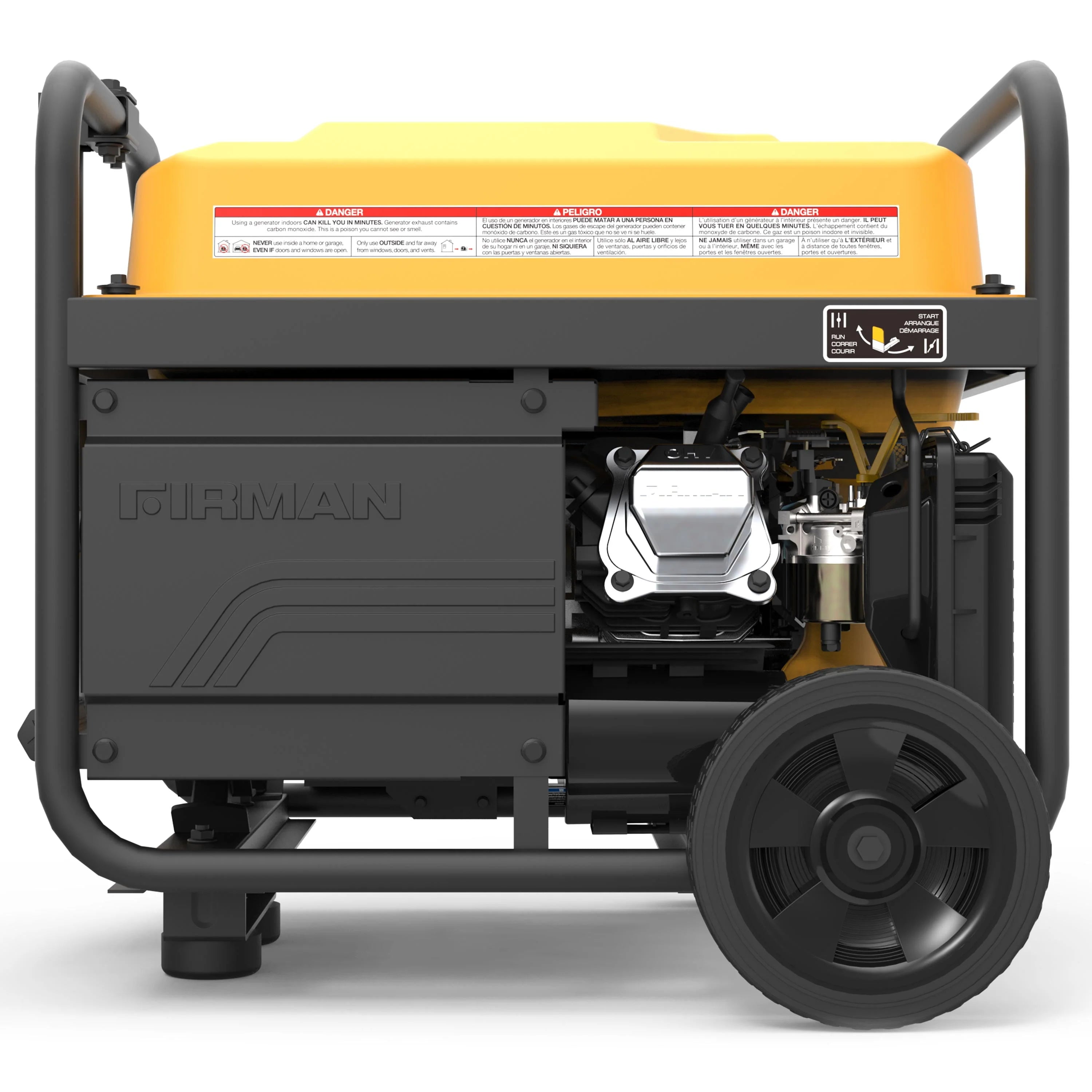 Gas Powered 4550-3650W Portable Generator with Wheel Kit F462201