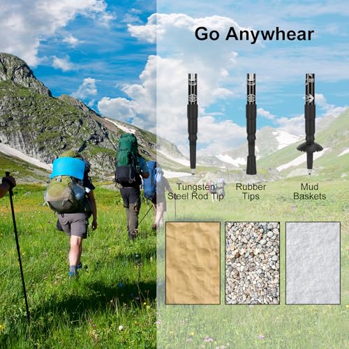 2 Pack Lightweight Aluminum Trekking Poles V8732