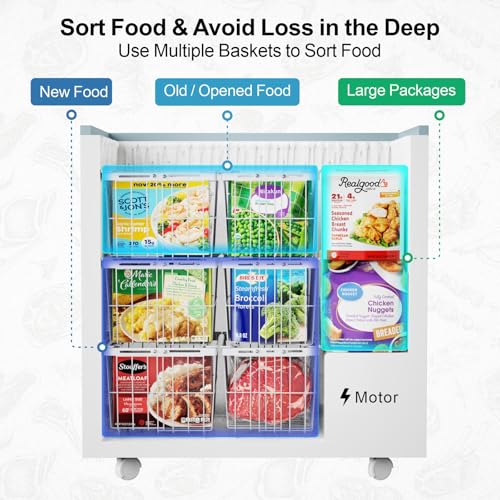 3 Pack Adjustable Black Freezer Organizer Bins T62813