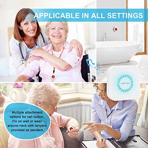 Wireless Caregiver Pager Call Button Emergency Alert System Waterproof Call Bell K1821