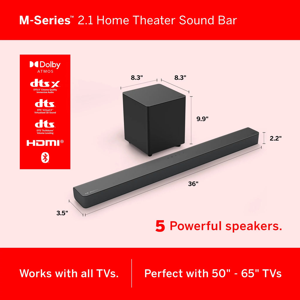 2.1 Sound Bar with Wireless Subwoofer L942400