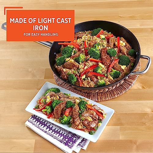 Light Cast Iron Wok 14" Black N418828