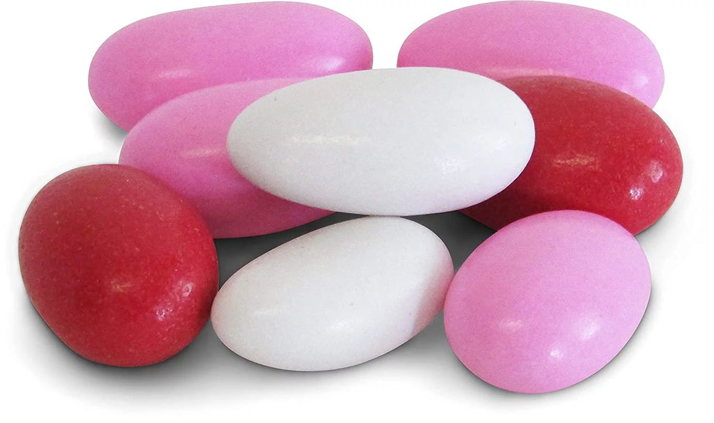 Red Pink & White Jordan Almonds Mix, 3.5 LBS Jumbo Container E7395
