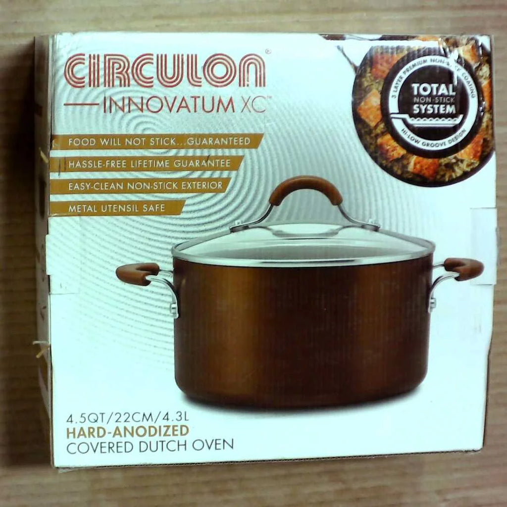 4.5 Quart Hard-Anodized Non Stick Covered Dutch Oven L7175