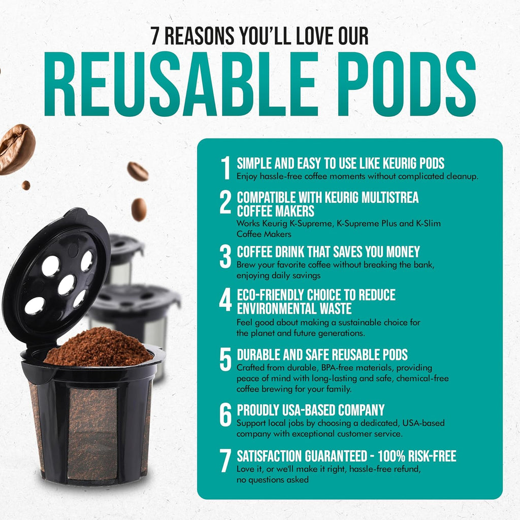 4 Pack Refillable K Cup for Keurig Coffee Maker I851